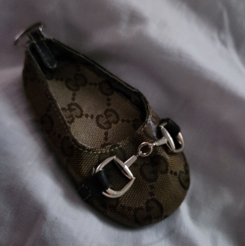 Gucci Brown GG Monogram Ballet Flat Keychain